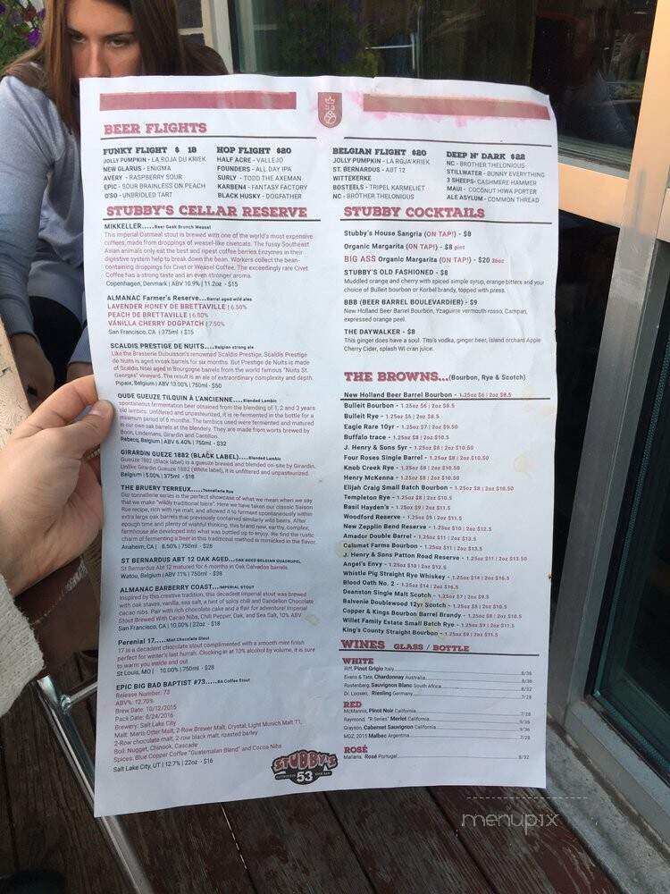 Stubbys Pub & Grub - Milwaukee, WI menu_pic