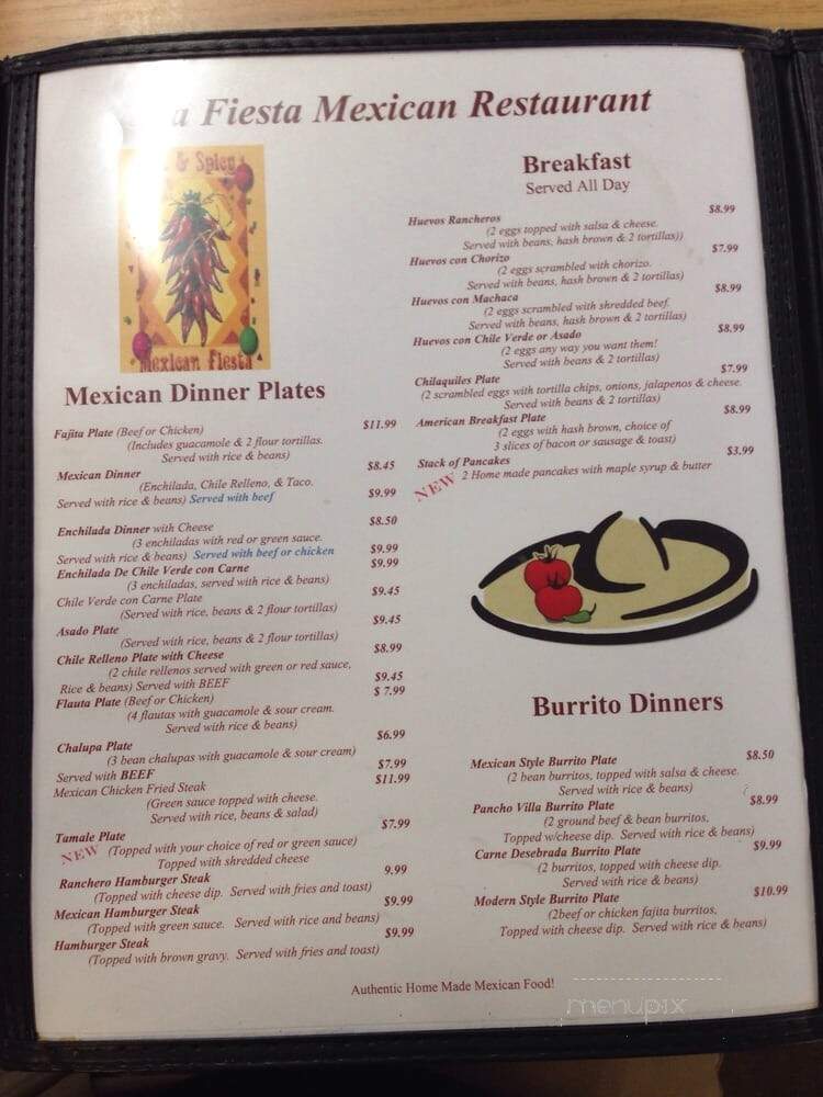 La Fiesta - Pecos, TX menu_pic