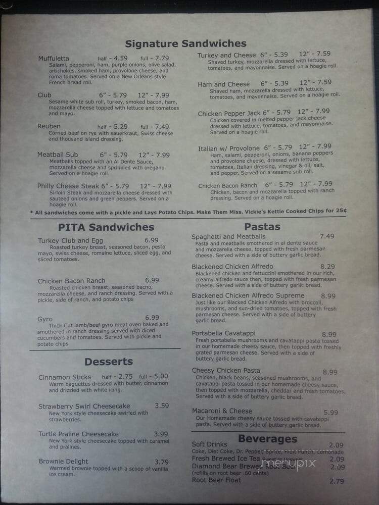 Brick Oven Pizza - Conway, AR menu_pic