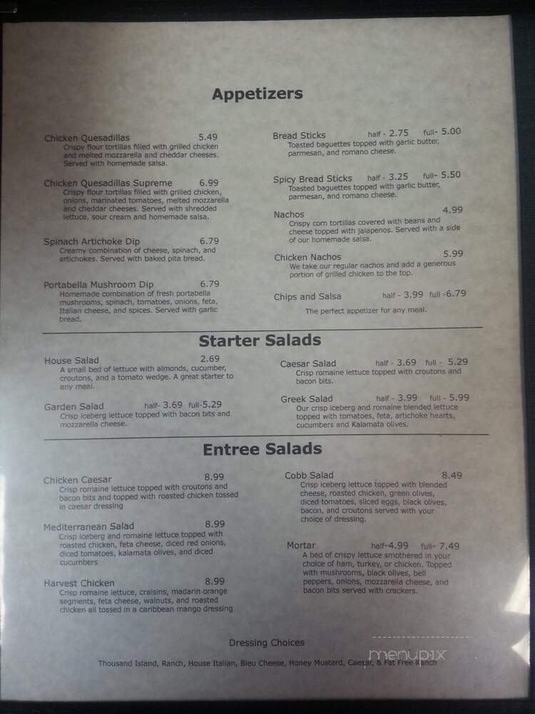 Brick Oven Pizza - Conway, AR menu_pic