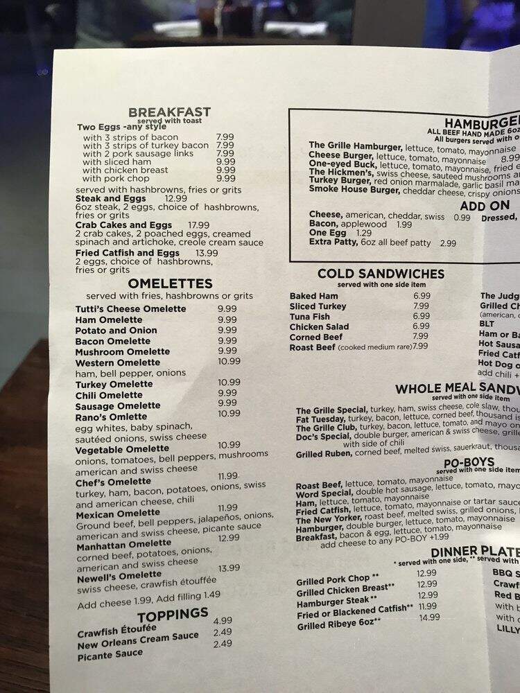 Camellia Grill - New Orleans, LA menu_pic