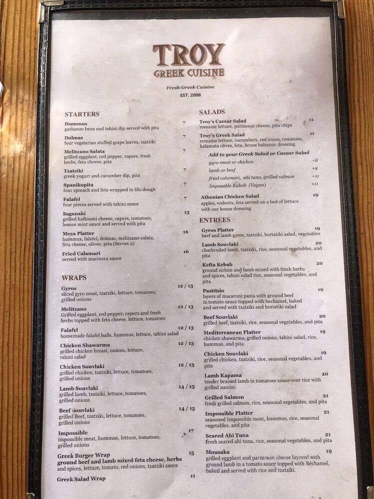 Troy - Alameda, CA menu_pic