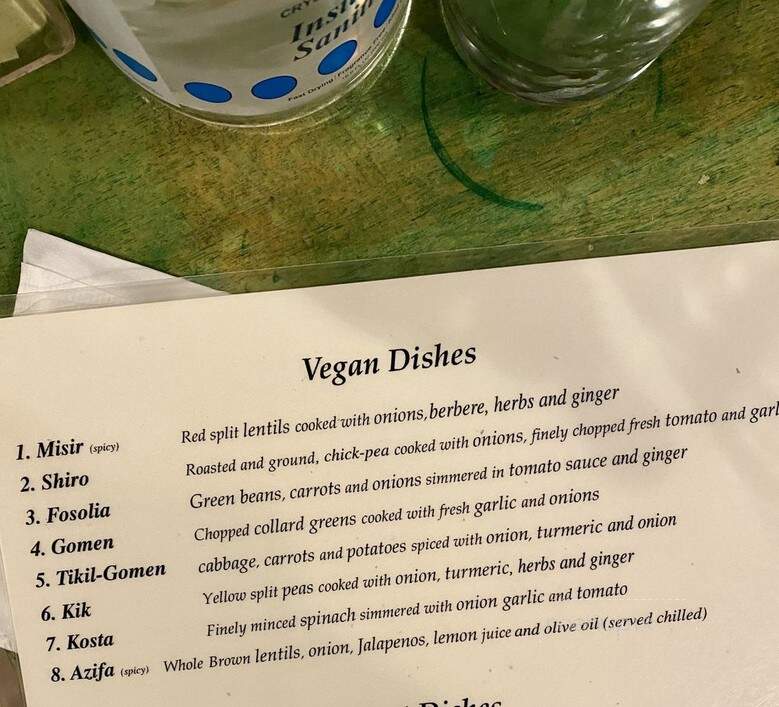 Cafe Desta - Tucson, AZ menu_pic