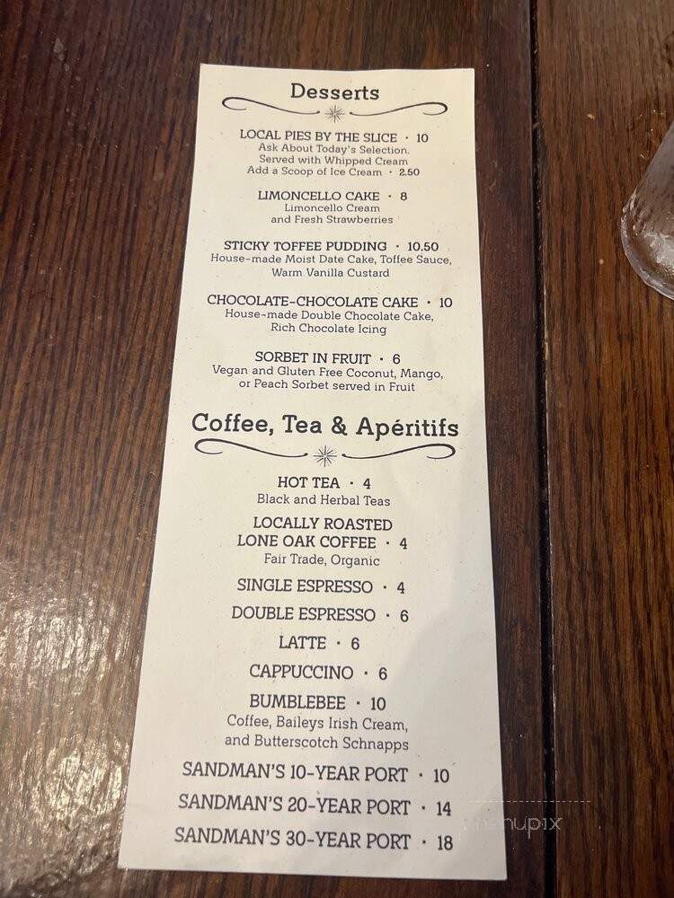 Hunters Head Tavern - Upperville, VA menu_pic