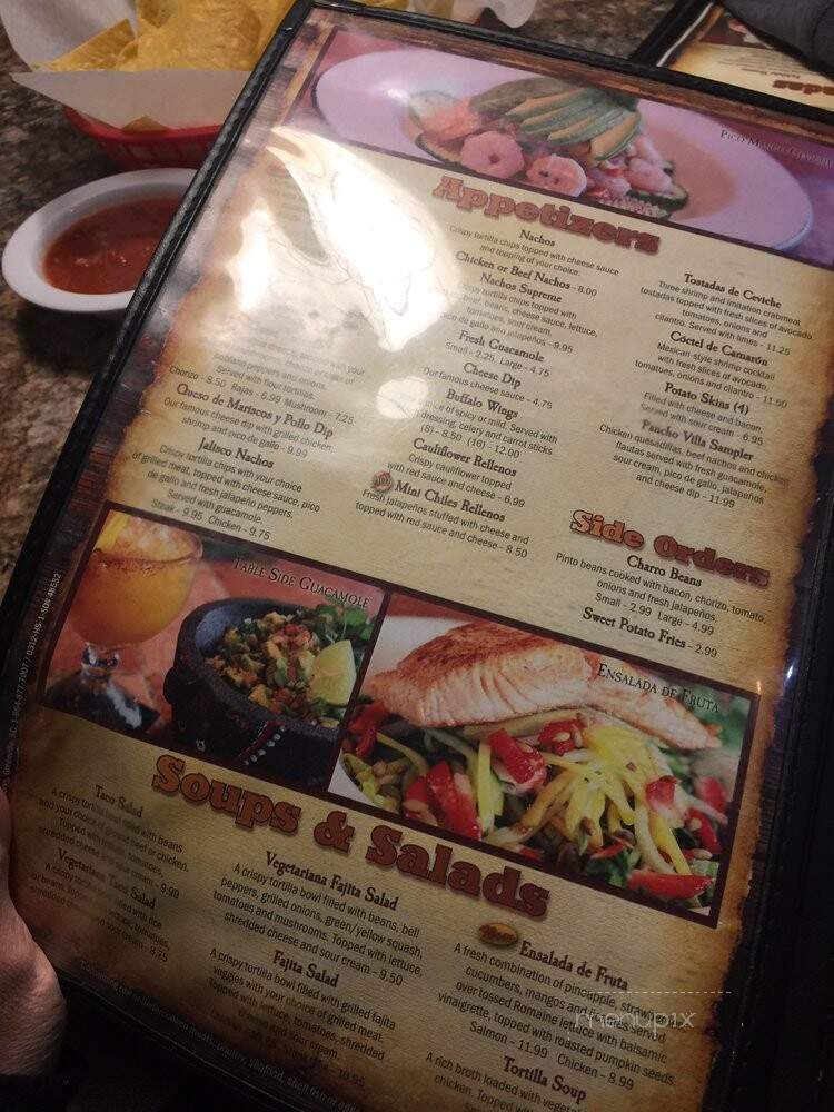 Pancho Villa - King George, VA menu_pic