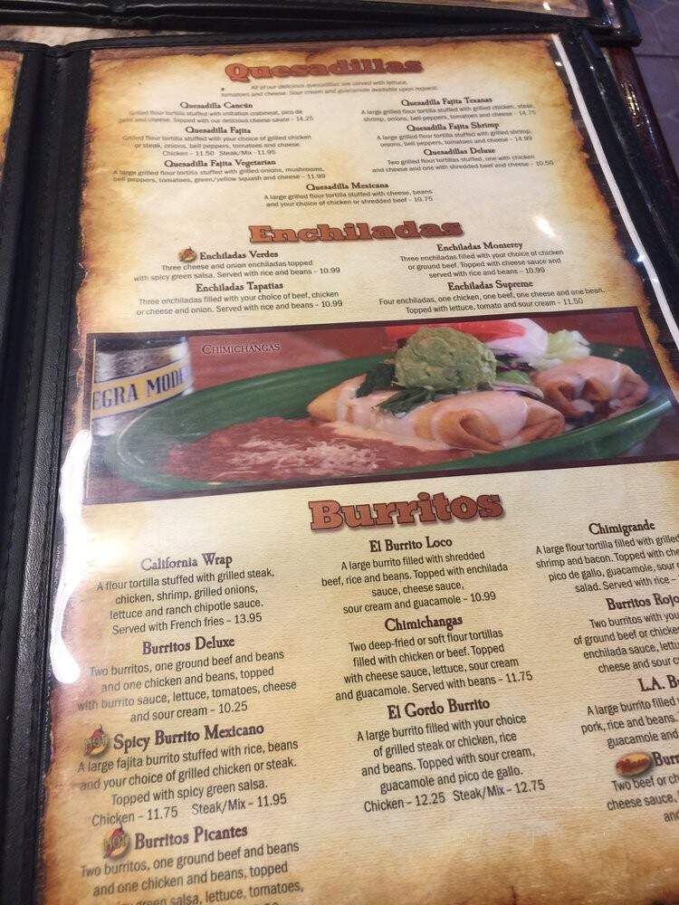 Pancho Villa - King George, VA menu_pic