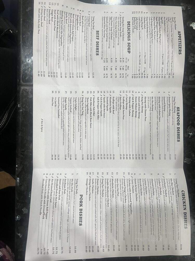 Taste of China - Clovis, CA menu_pic