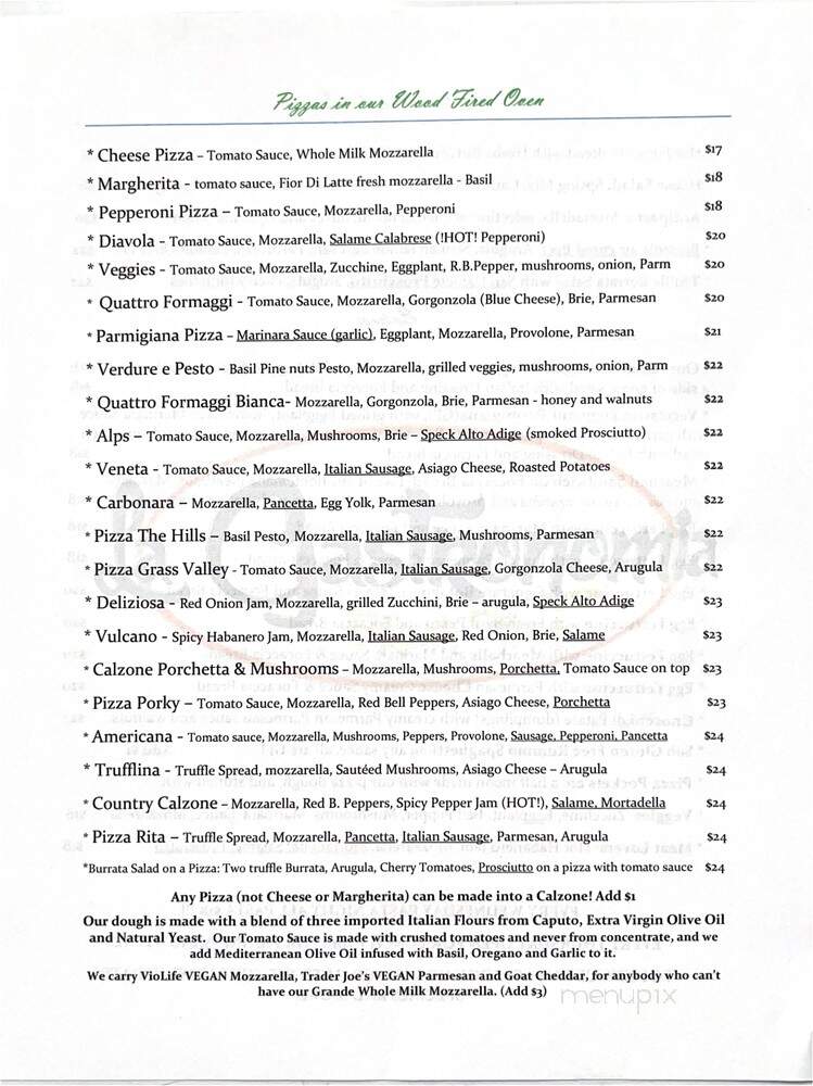 La Dolce Vita - Visalia, CA menu_pic