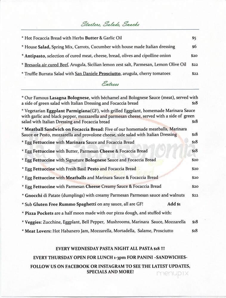 La Dolce Vita - Visalia, CA menu_pic
