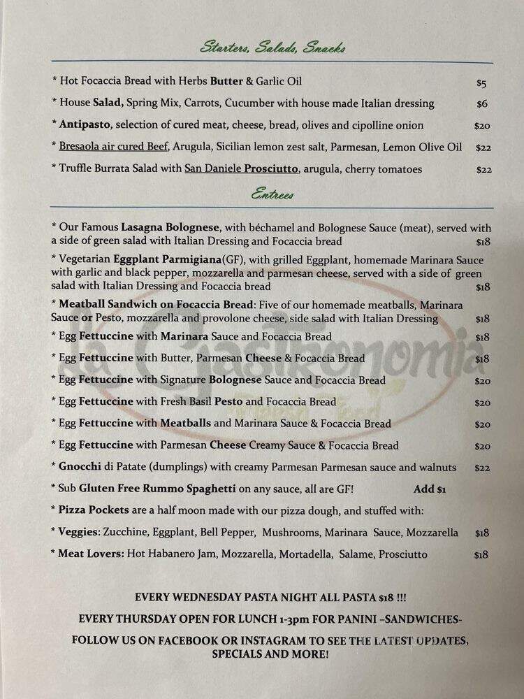 La Dolce Vita - Visalia, CA menu_pic