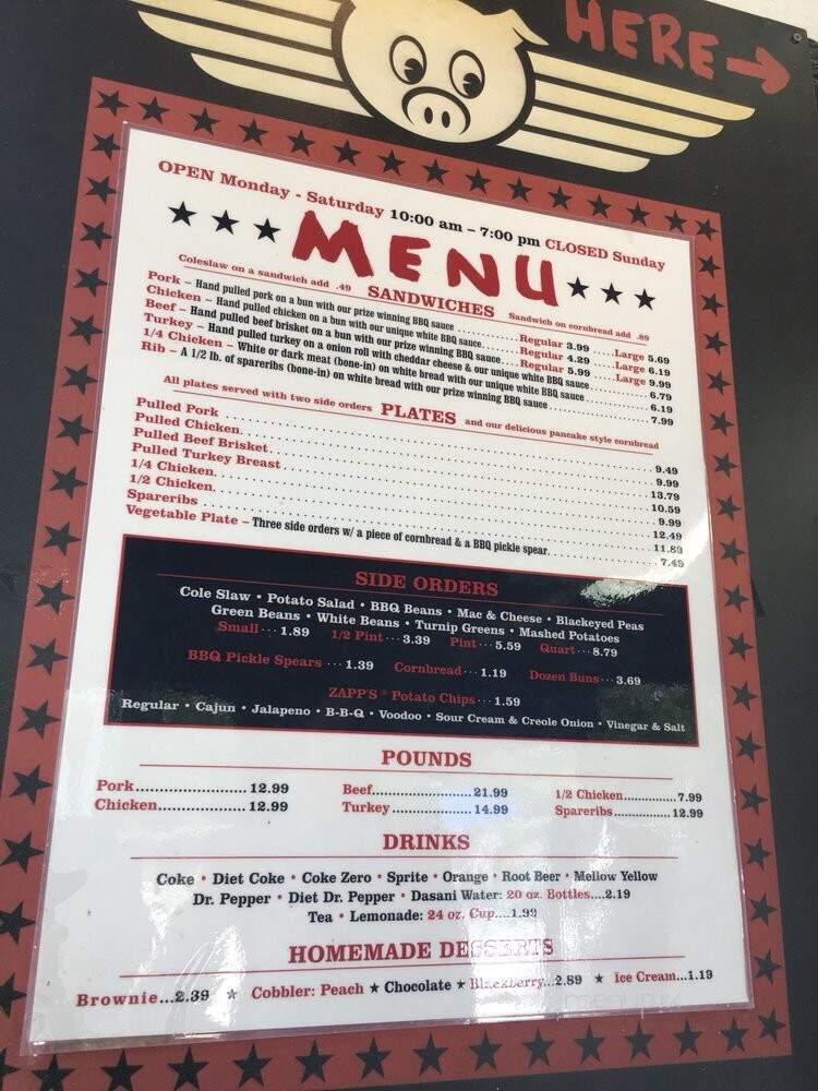 Hog Heaven - Nashville, TN menu_pic
