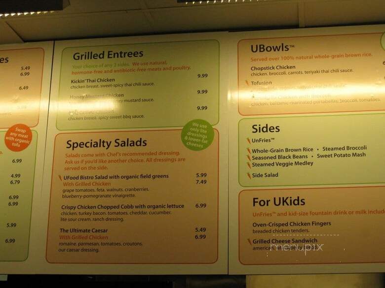 Ufood Grill - Milton, MA menu_pic
