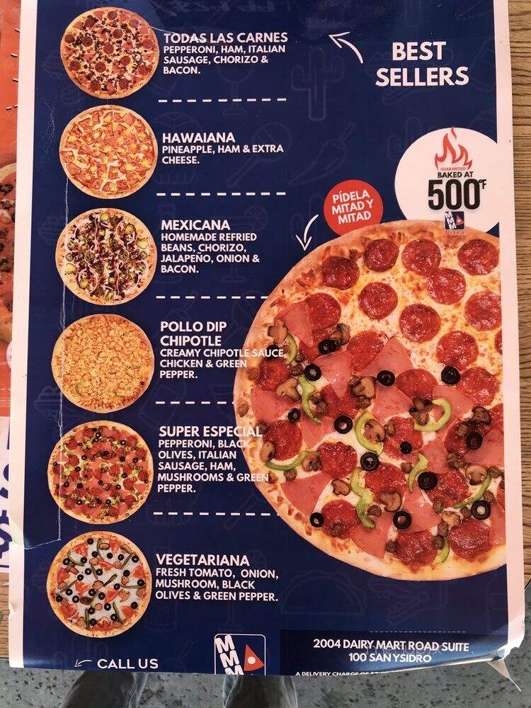 Mama Mia Pizza - San Ysidro, CA menu_pic