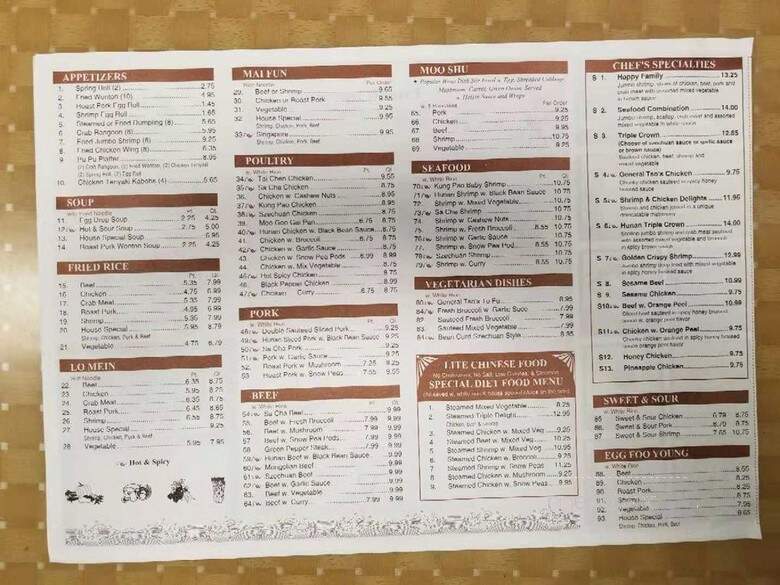 Panda Chinese Restaurant - Grover, MO menu_pic