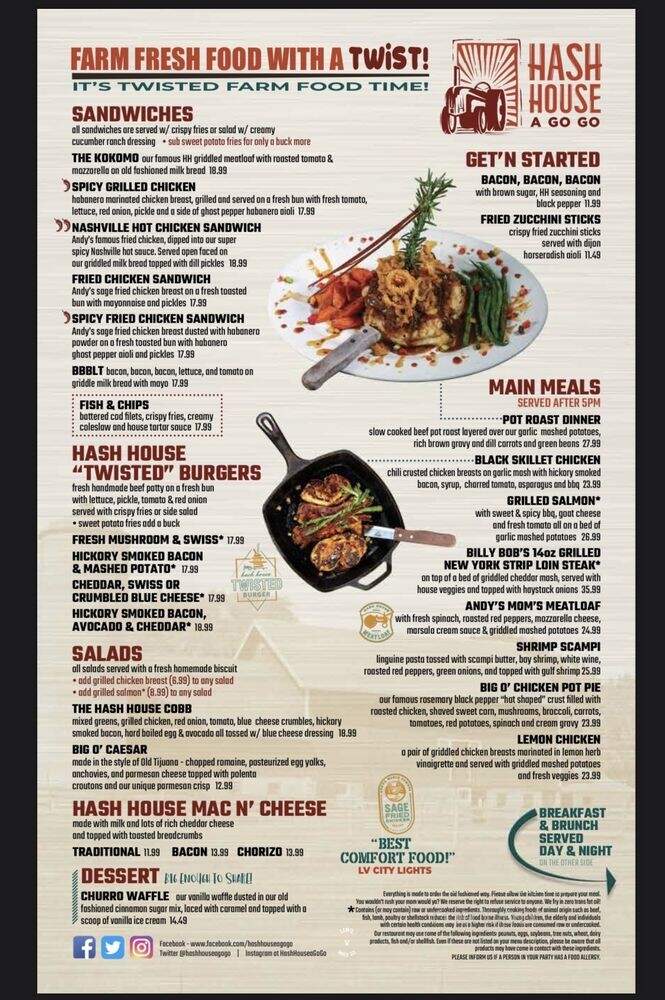 Hash House A Go Go - Las Vegas, NV menu_pic