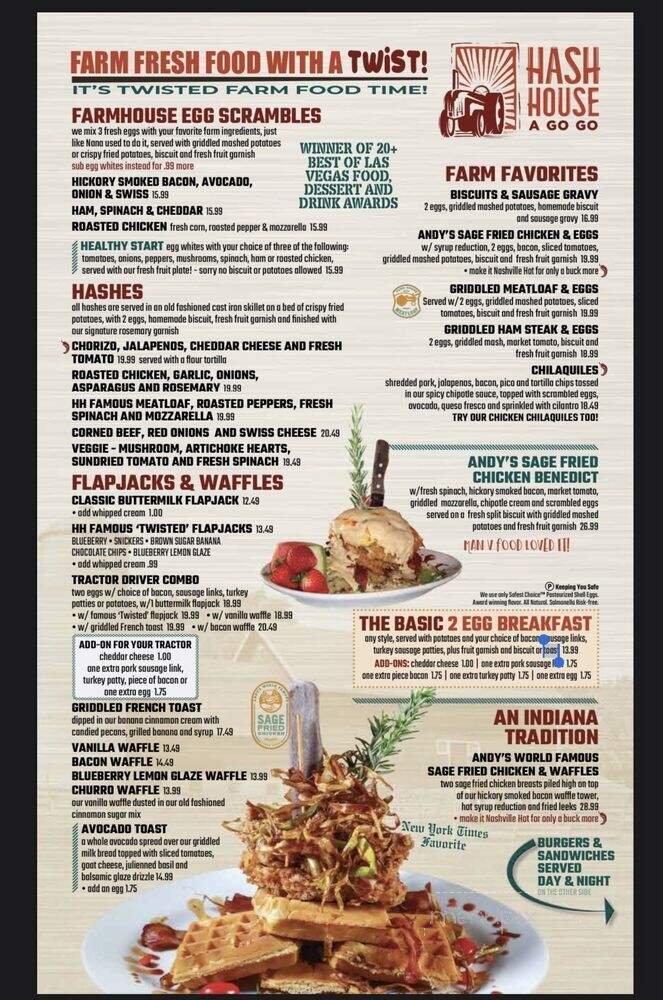 Hash House A Go Go - Las Vegas, NV menu_pic
