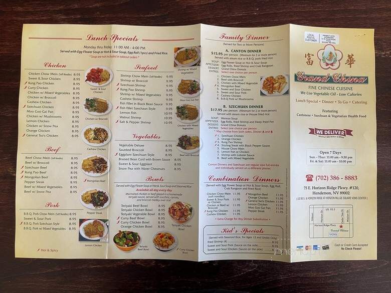 Grand China - Henderson, NV menu_pic