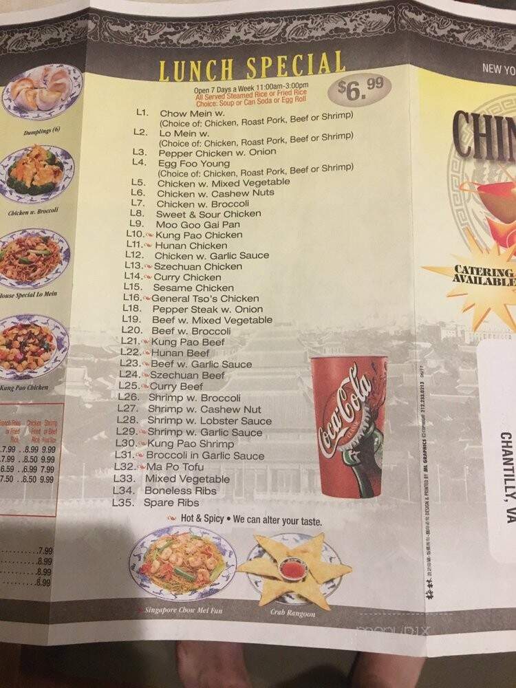 China Wok - Chantilly, VA menu_pic