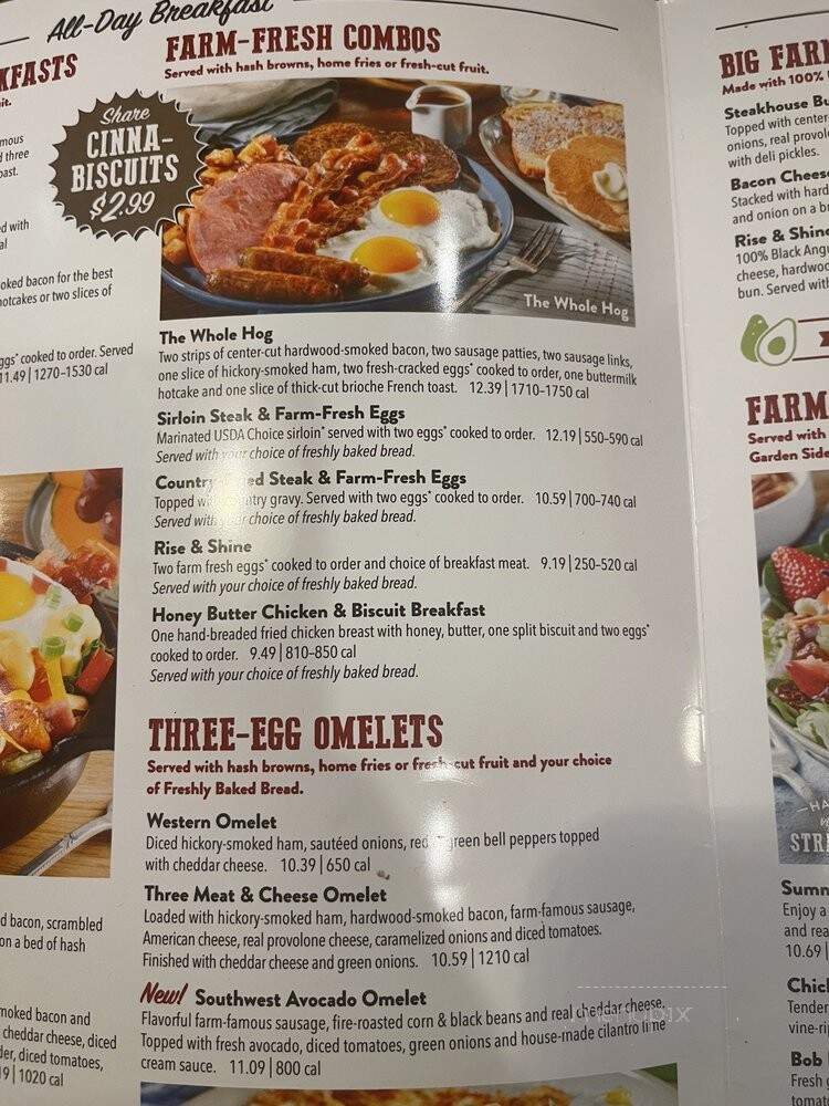 Bob Evans Restaurant - Charlotte, NC menu_pic