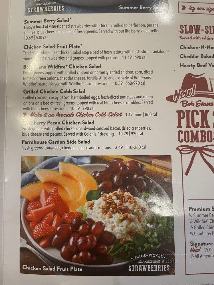 Bob Evans Restaurant - Charlotte, NC menu_pic