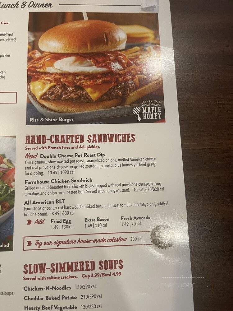 Bob Evans Restaurant - Charlotte, NC menu_pic