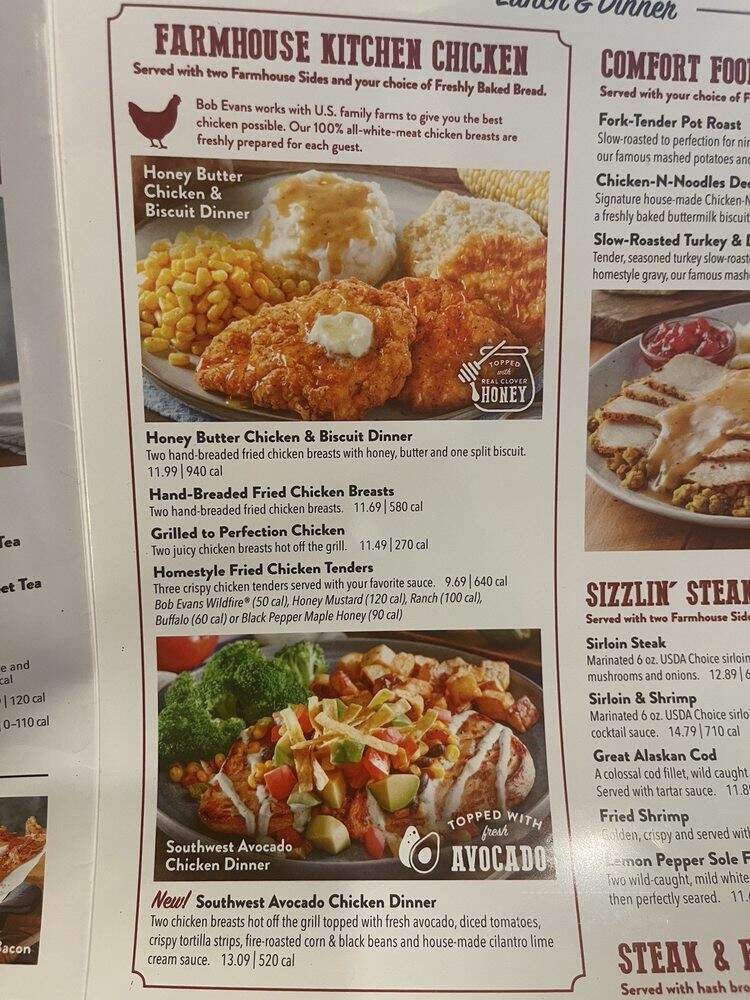 Bob Evans Restaurant - Charlotte, NC menu_pic