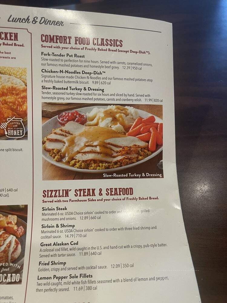 Bob Evans Restaurant - Charlotte, NC menu_pic