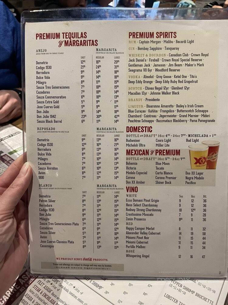 Lupe Tortilla - Houston, TX menu_pic