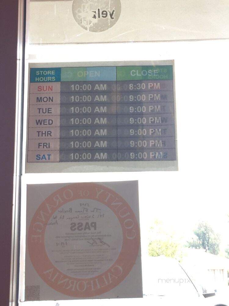 Flame Broiler - Anaheim, CA menu_pic