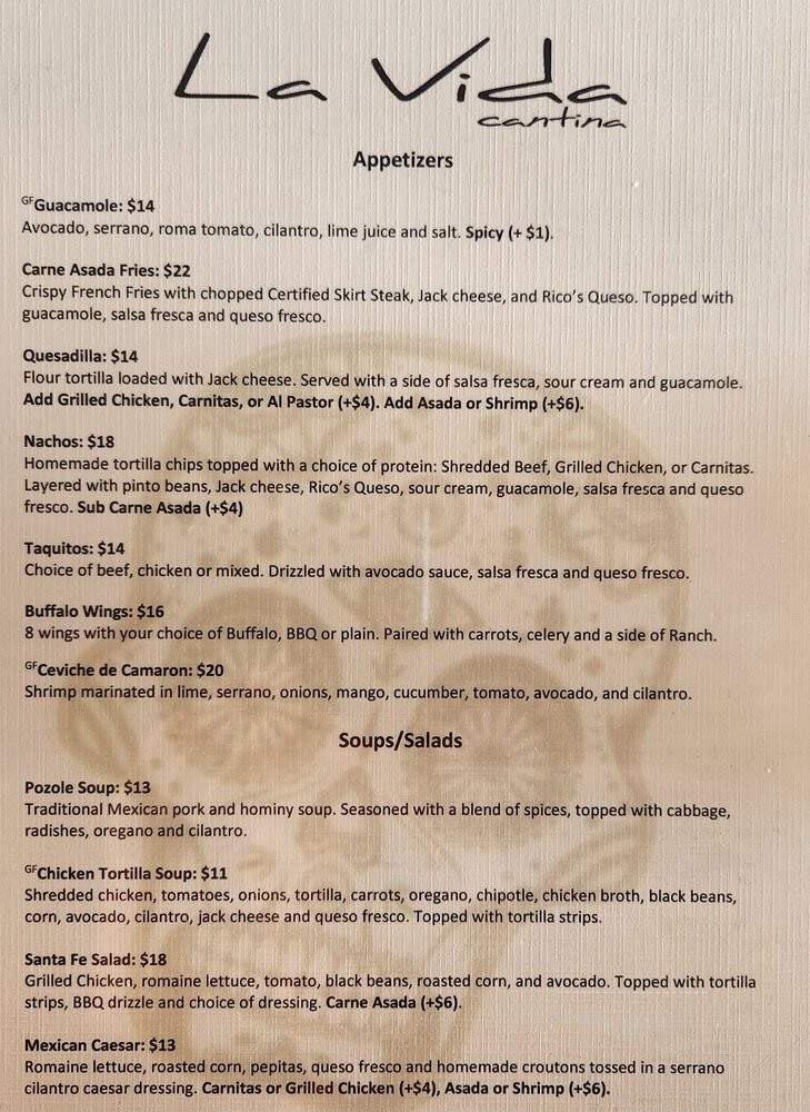 La Salsa - Costa Mesa, CA menu_pic