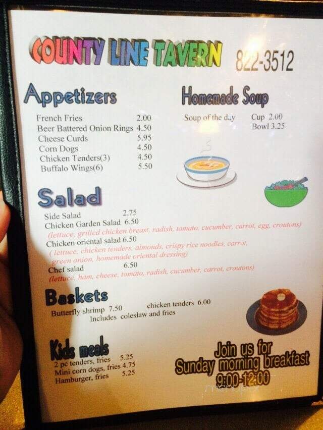 County Line - Cumberland, WI menu_pic