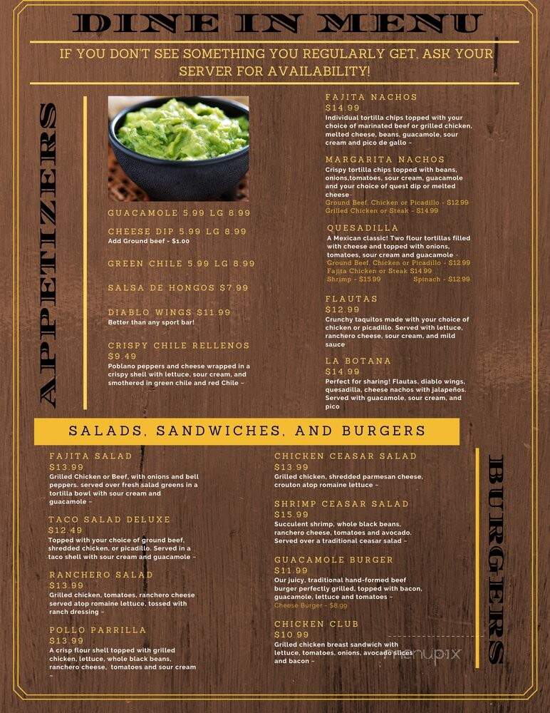 3 Margaritas - Colorado Springs, CO menu_pic