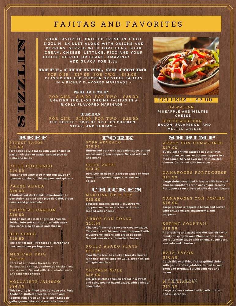 3 Margaritas - Colorado Springs, CO menu_pic