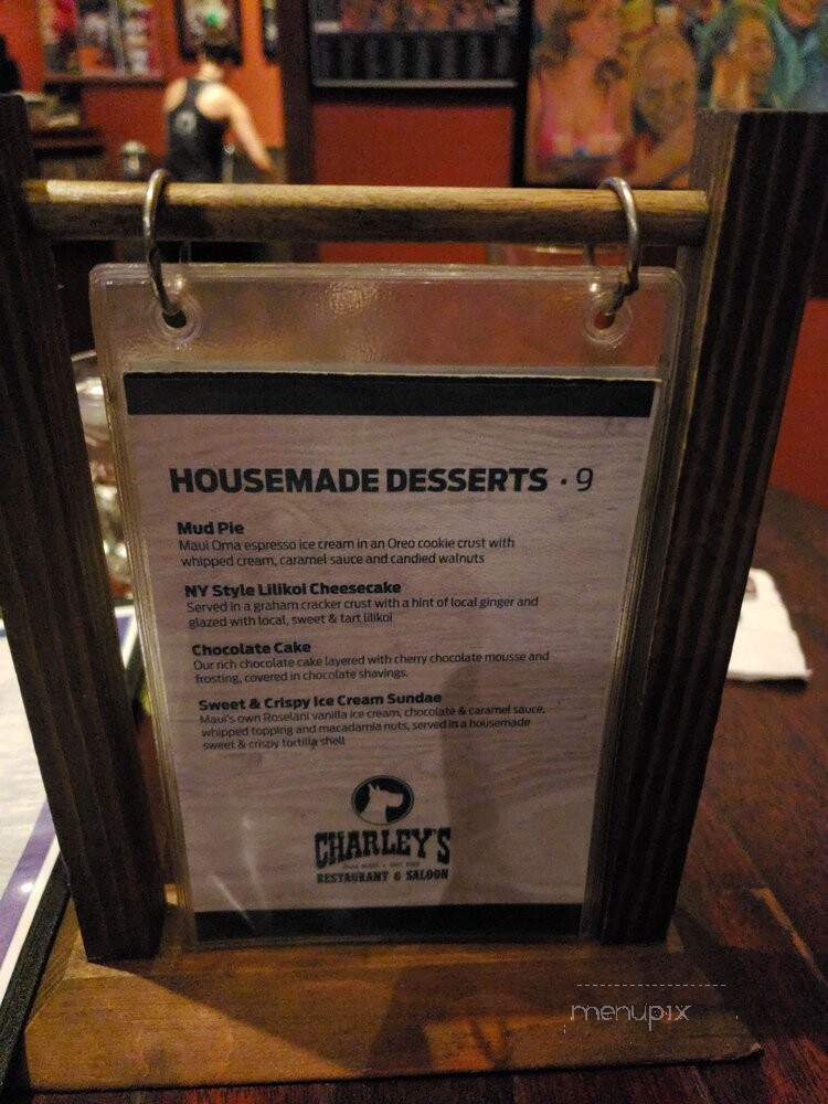 Charleys Restaurant - Paia, HI menu_pic