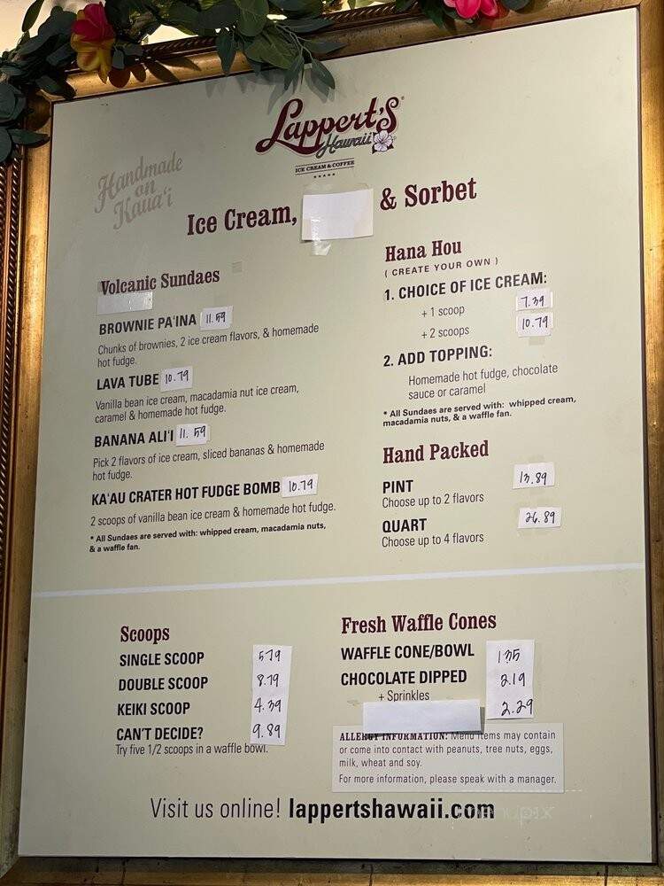 Lapperts Ice Cream - Princeville, HI