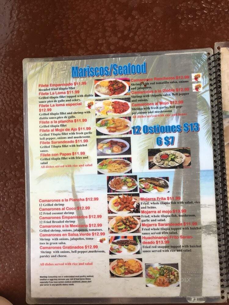 Las Lomas Restaurant - Clarksville, IN menu_pic