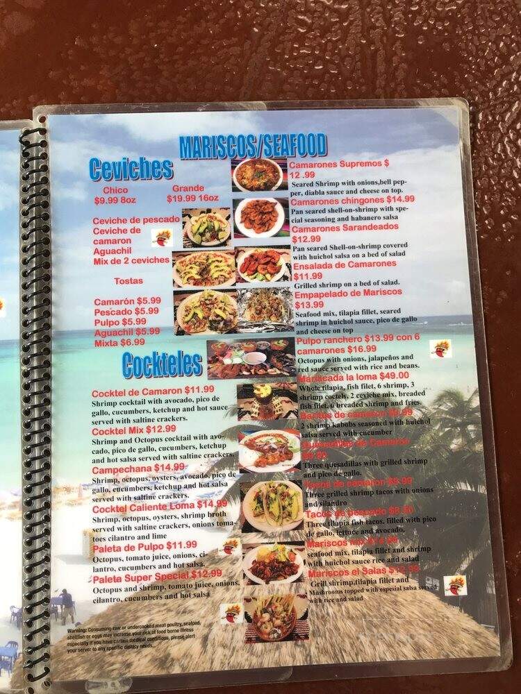 Las Lomas Restaurant - Clarksville, IN menu_pic