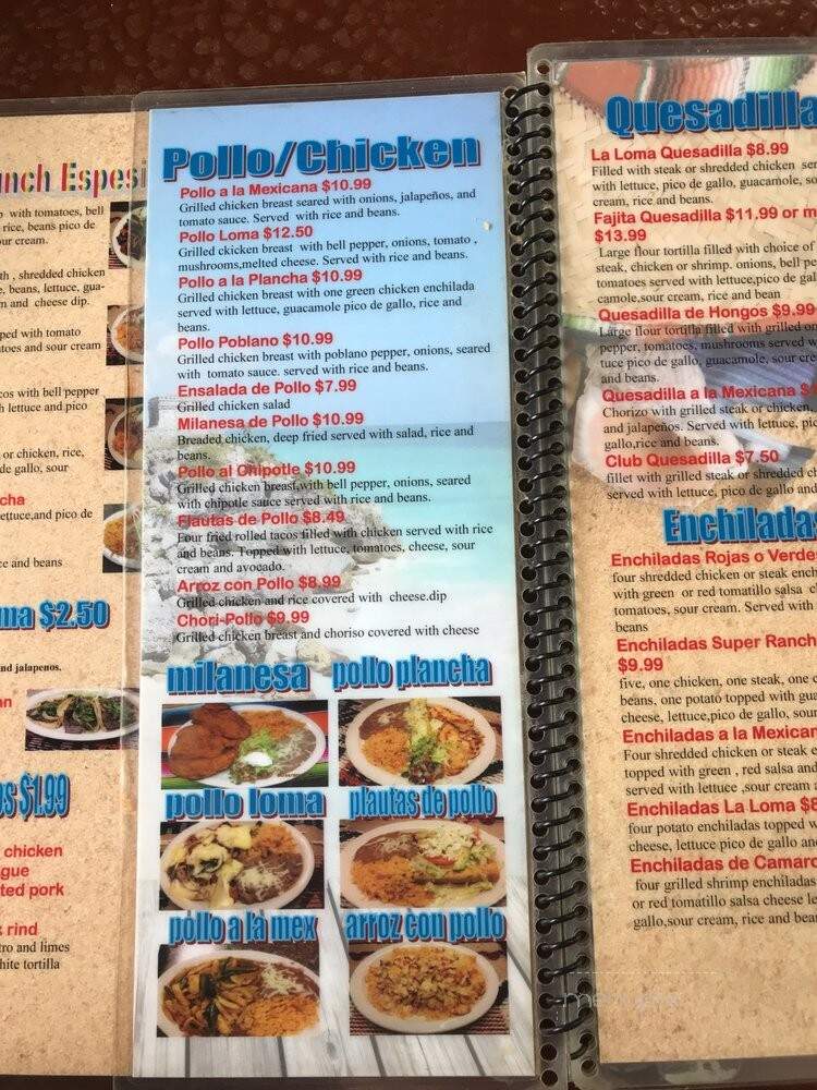 Las Lomas Restaurant - Clarksville, IN menu_pic