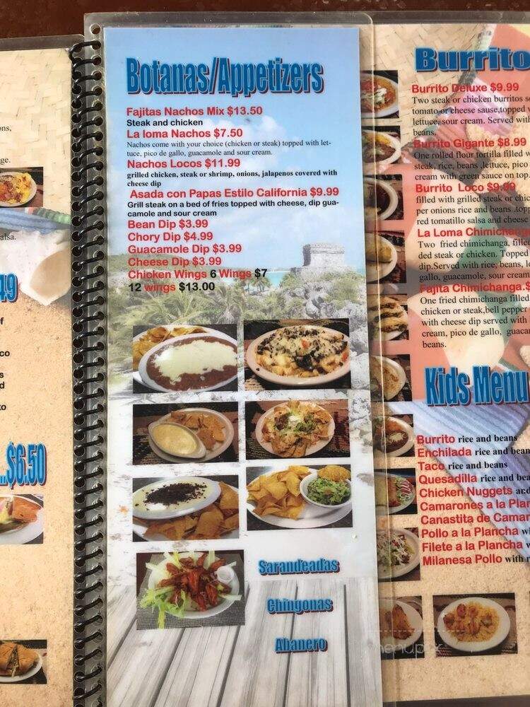Las Lomas Restaurant - Clarksville, IN menu_pic