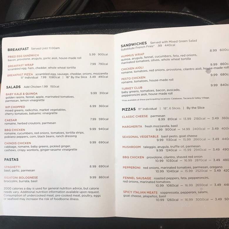 Wolfgang Puck Restaurant - Valley Village, CA menu_pic