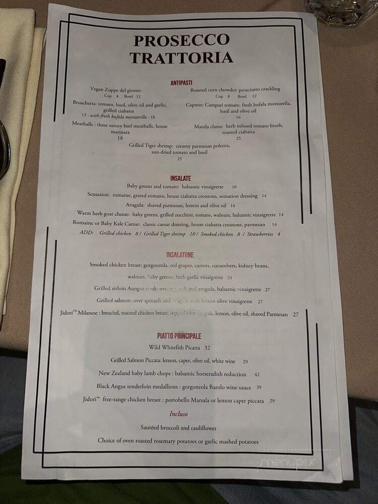 Prosecco - Toluca Lake, CA menu_pic
