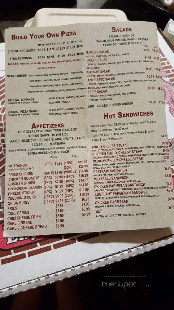 Nick's Pizza - Van Nuys, CA menu_pic