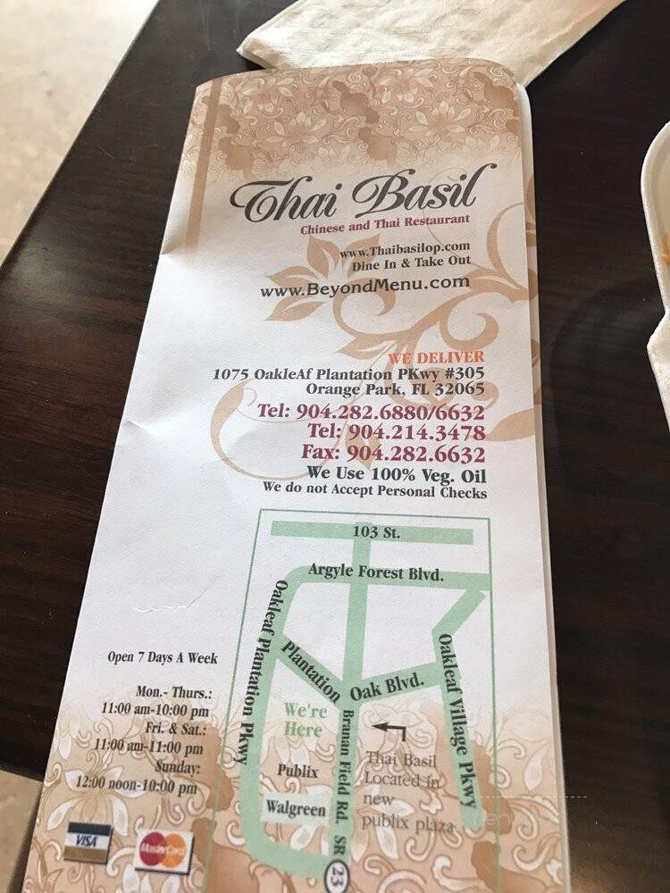 Thai Basil - Orange Park, FL menu_pic
