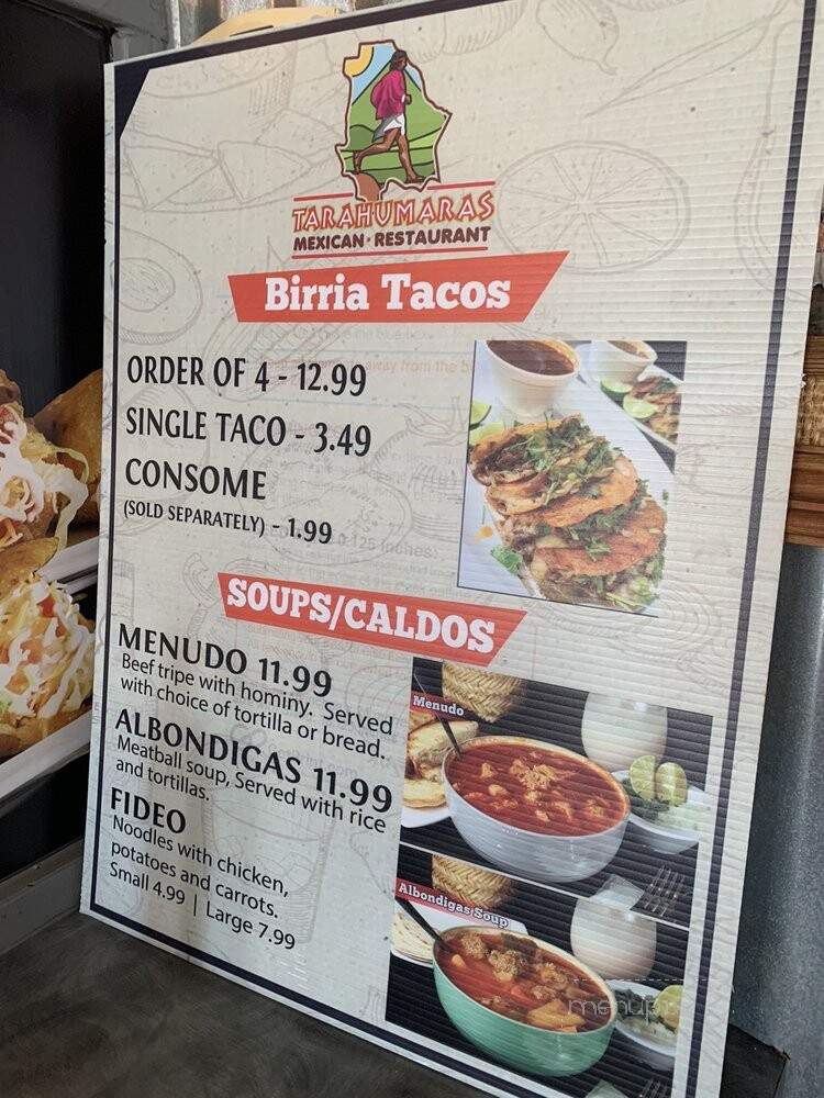 Tarahumara Mexican Restaurant - Shawnee, KS menu_pic