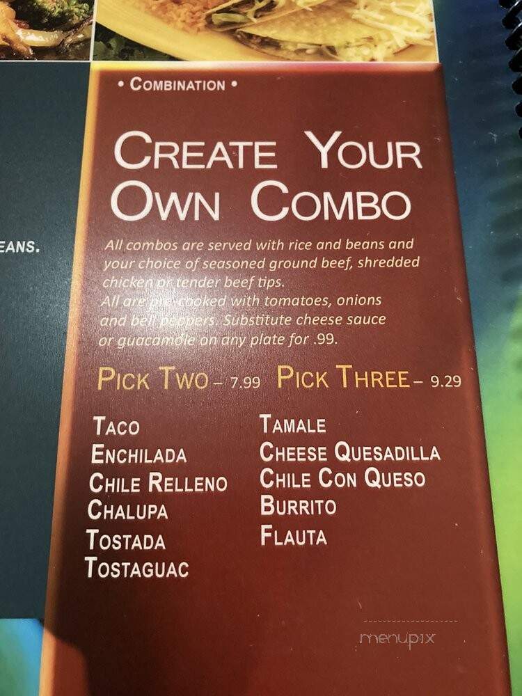El Charro Mexican Restaurant - Henryetta, OK menu_pic