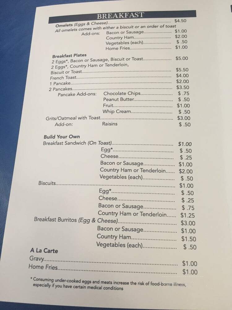 Bluebird Cafe - Pulaski, TN menu_pic