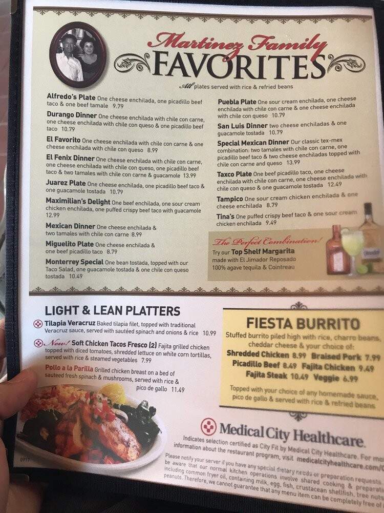 El Fenix Mexican Restuarnts - McKinney, TX menu_pic