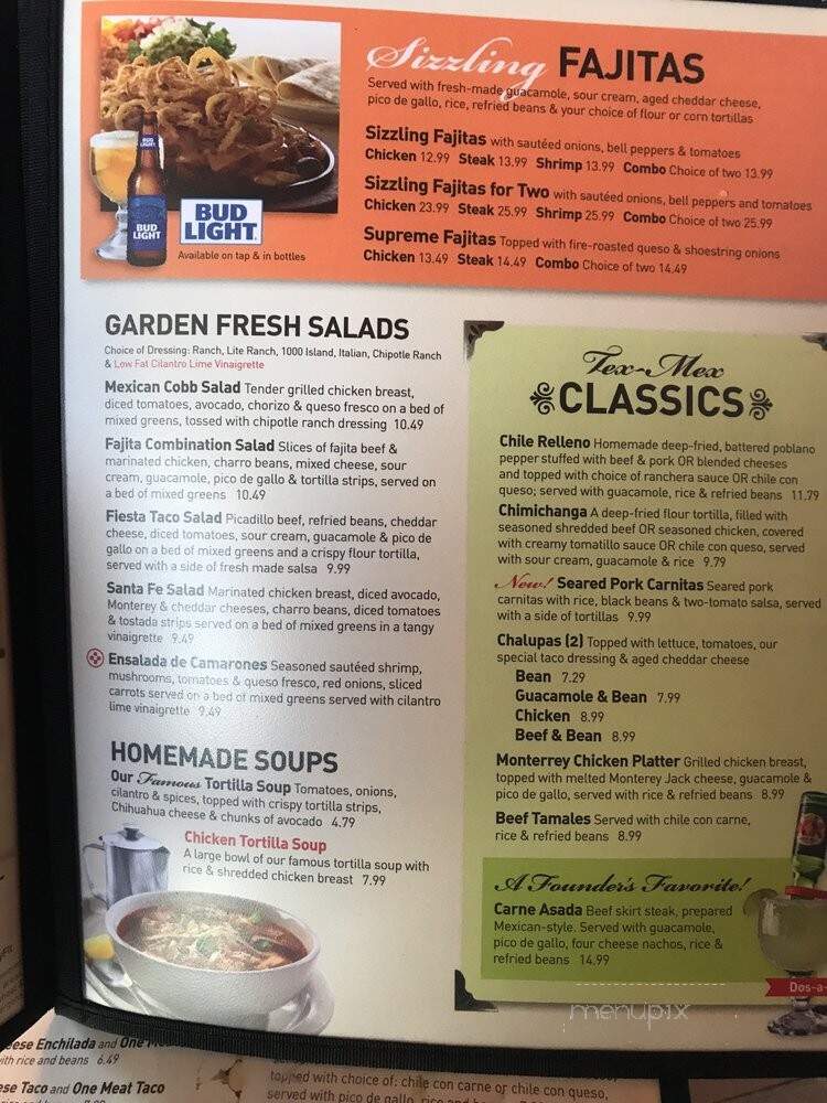 El Fenix Mexican Restuarnts - McKinney, TX menu_pic
