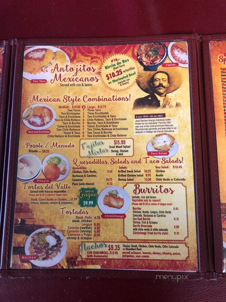 Jocy's Fine Mexican Restaurant - Fowler, CA menu_pic