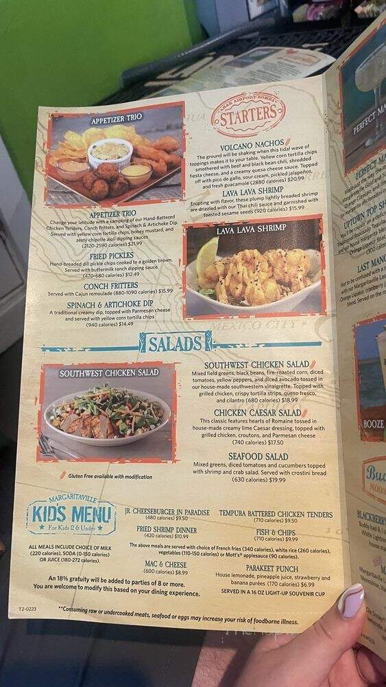 Margaritaville Key West - Key West, FL menu_pic